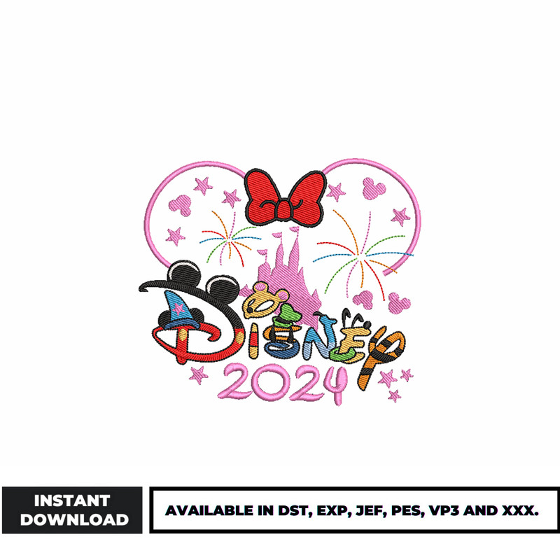 Minnie head disney 2024 embroidery design
