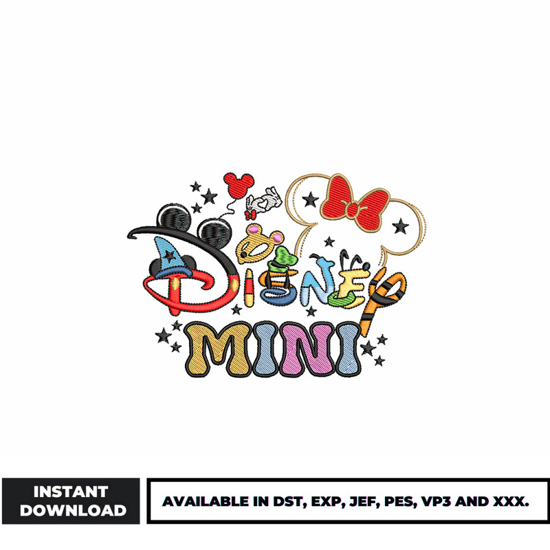 Minnie disney mini embroidery design