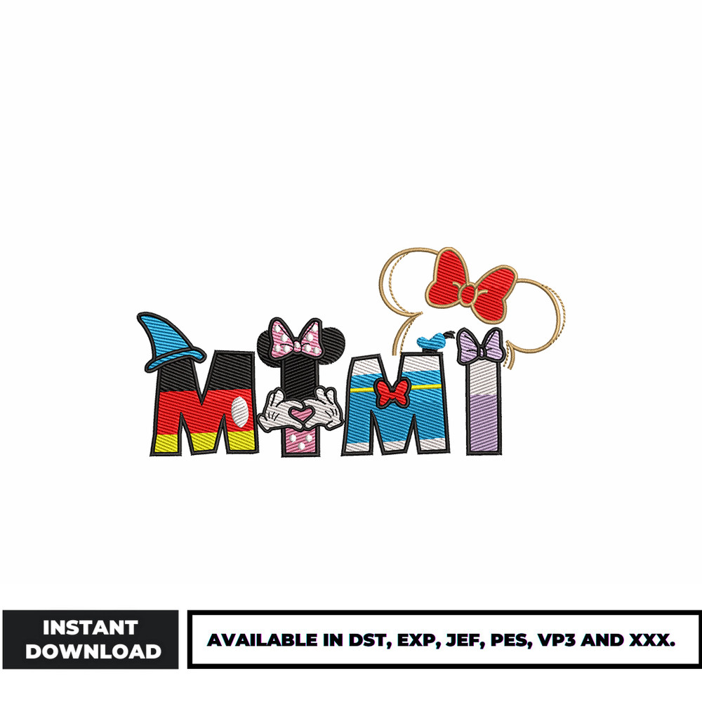 Disney Mimi embroidery design