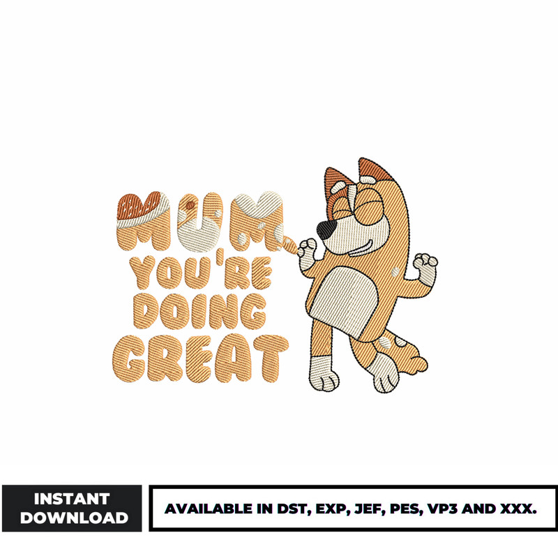 Mum you're doing great embroidery design