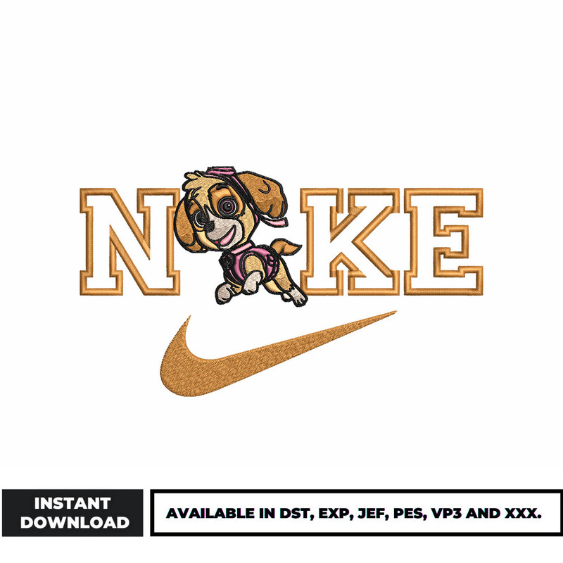 Swoosh Skye embroidery design