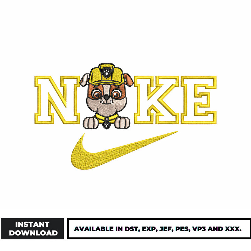 Swoosh Rubble embroidery design
