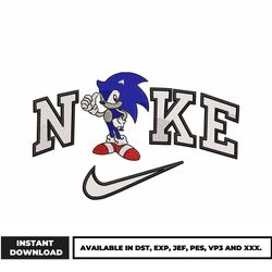 nike x sonic embroidery design, sonic embroidery, logo nike embroidery, embroidery file, digital download.