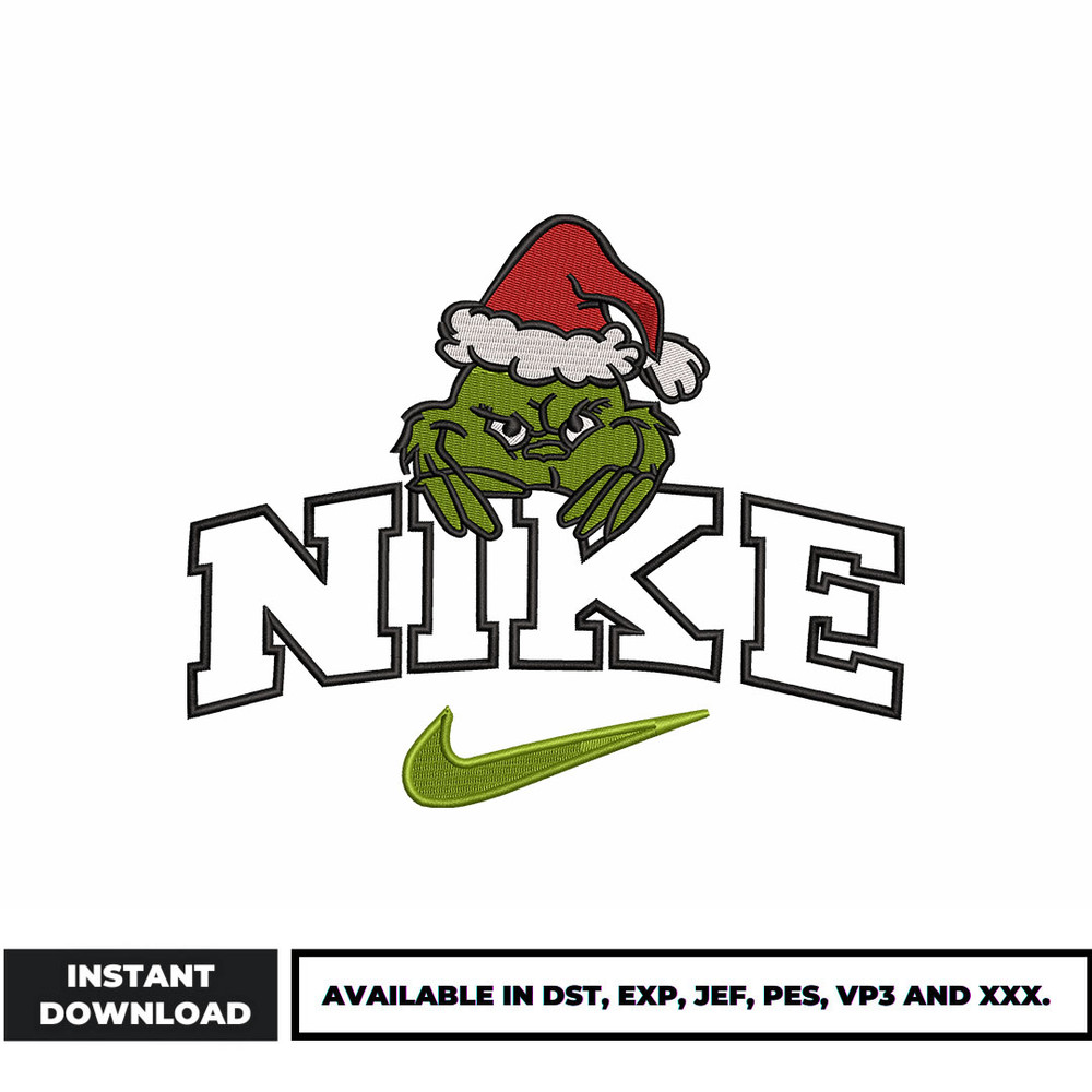 Nike x Grinch embroidery design