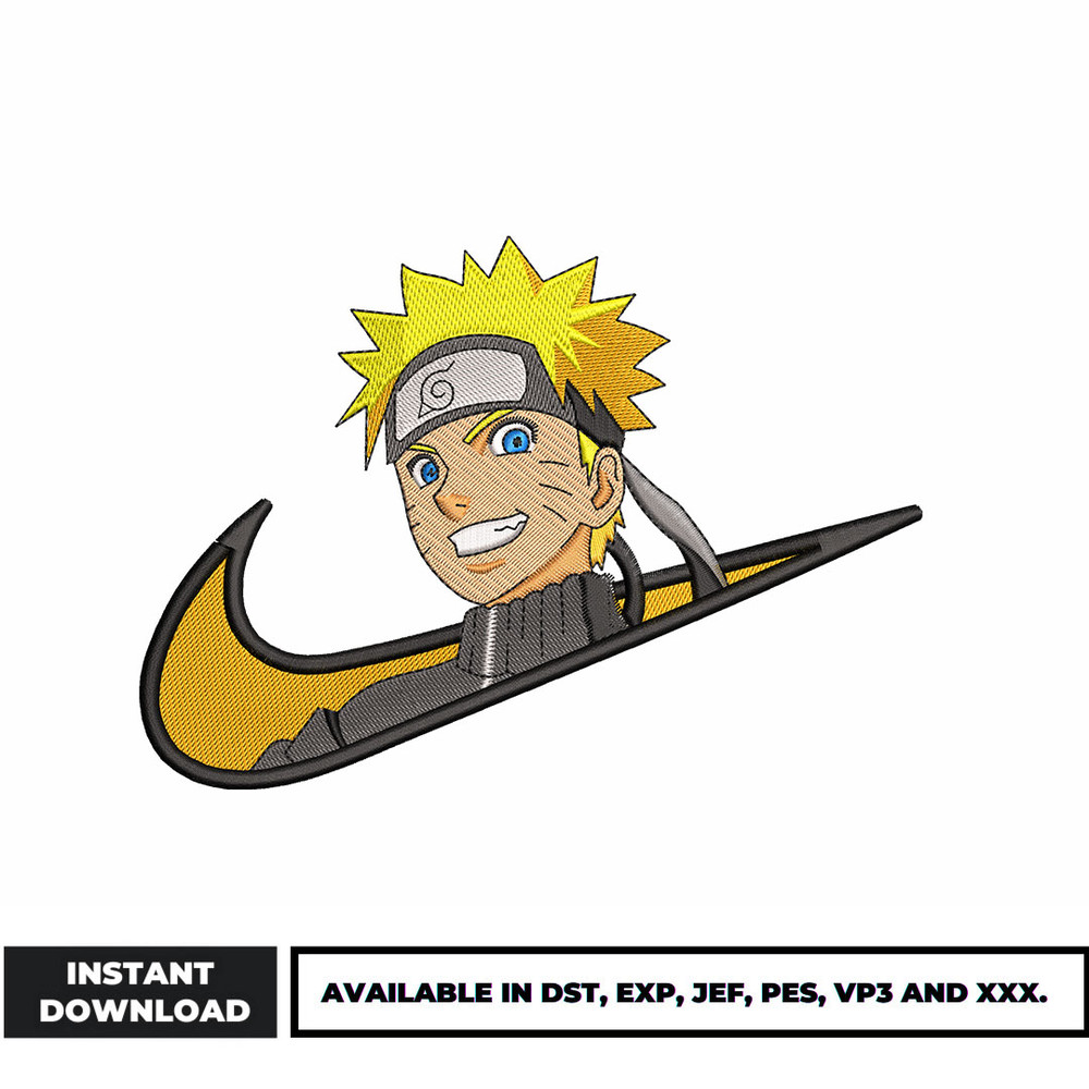 Nike naruto shippuden embroidery design