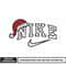 Nike xmas hat embroidery design