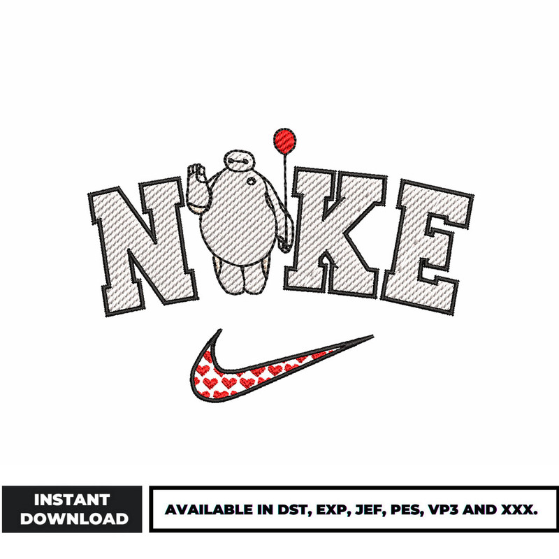 Nike baymax embroidery design