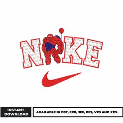 nike x baymax embroidery design, big hero embroidery, embroidery file, logo nike embroidery, digital download.