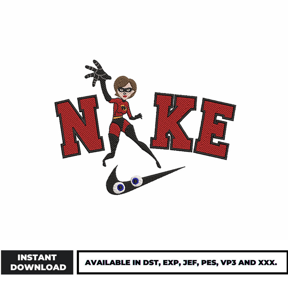 Nike Elastigirl embroidery design