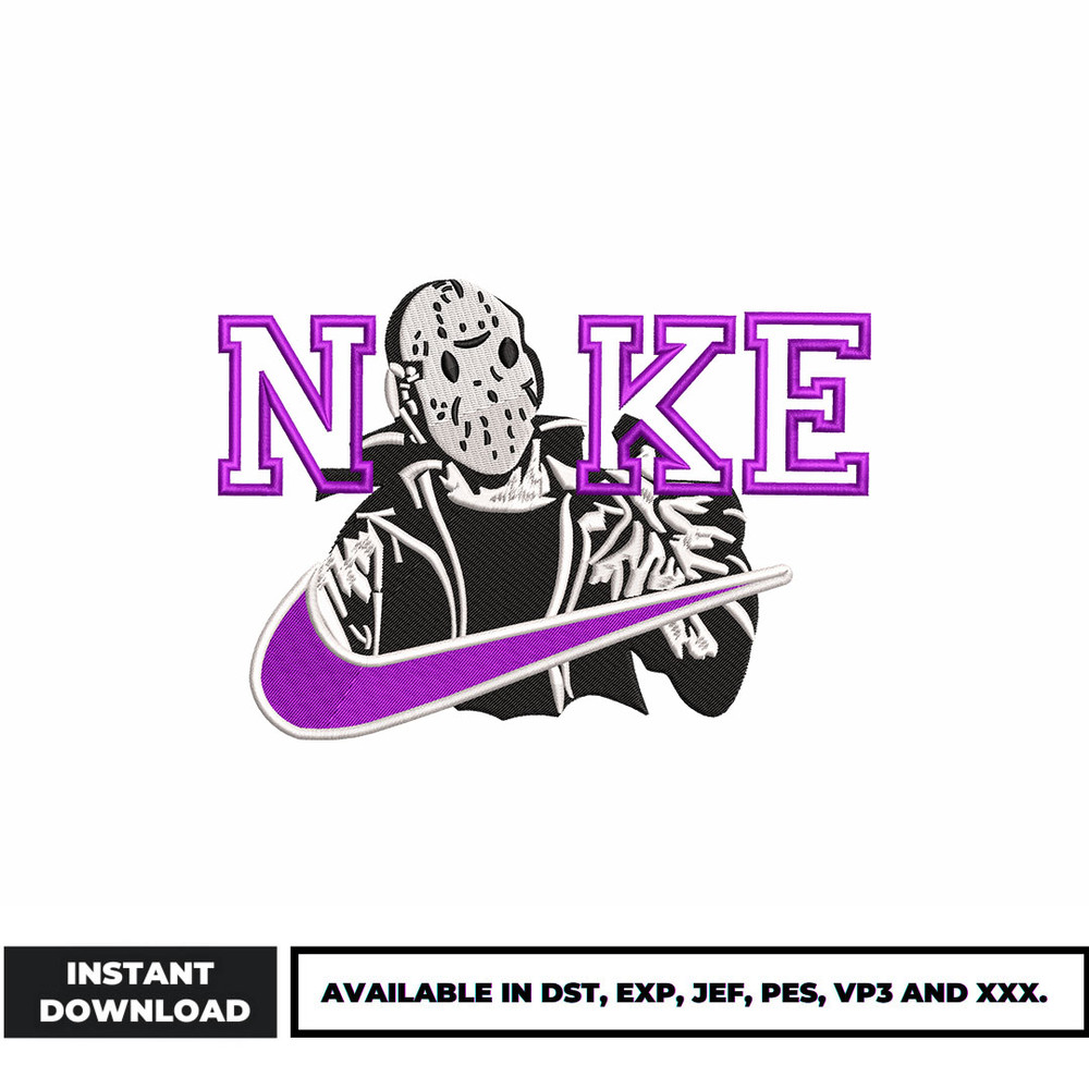 Nike Jason Voorhees embroidery design