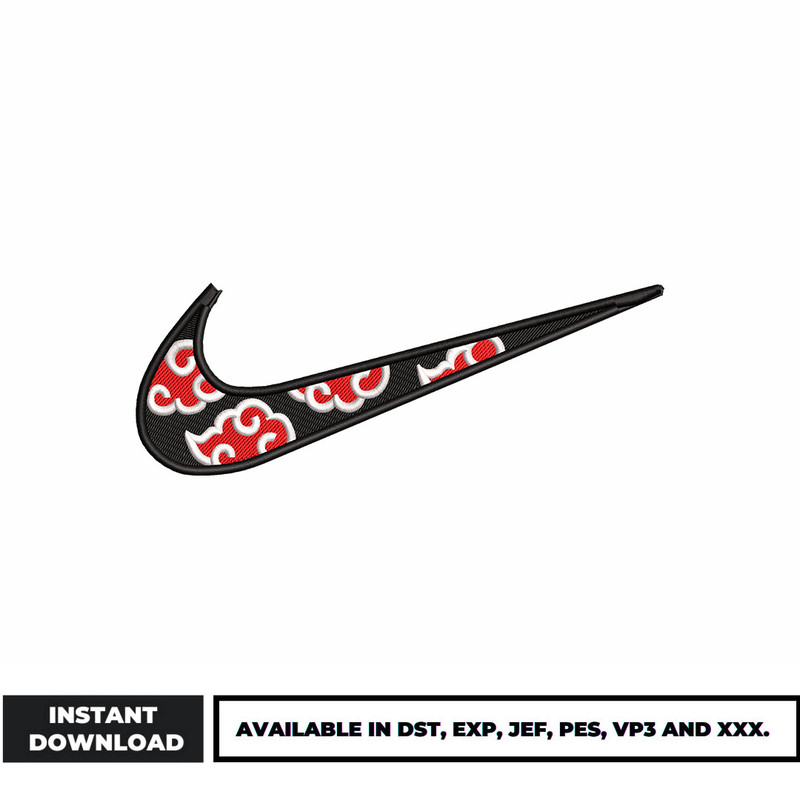 Swoosh x akatsuki embroidery design