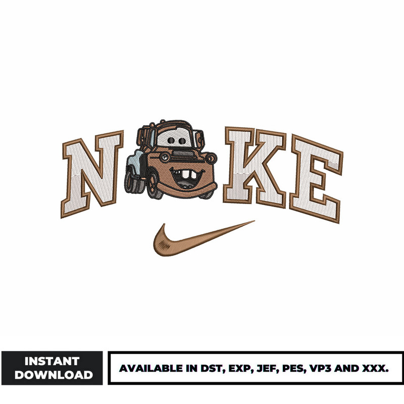 Nike truck car embroidery design