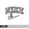 Nike cow embroidery design