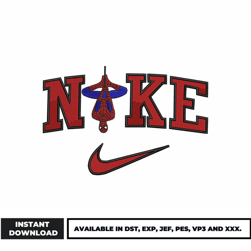 Nike x Spiderman embroidery design