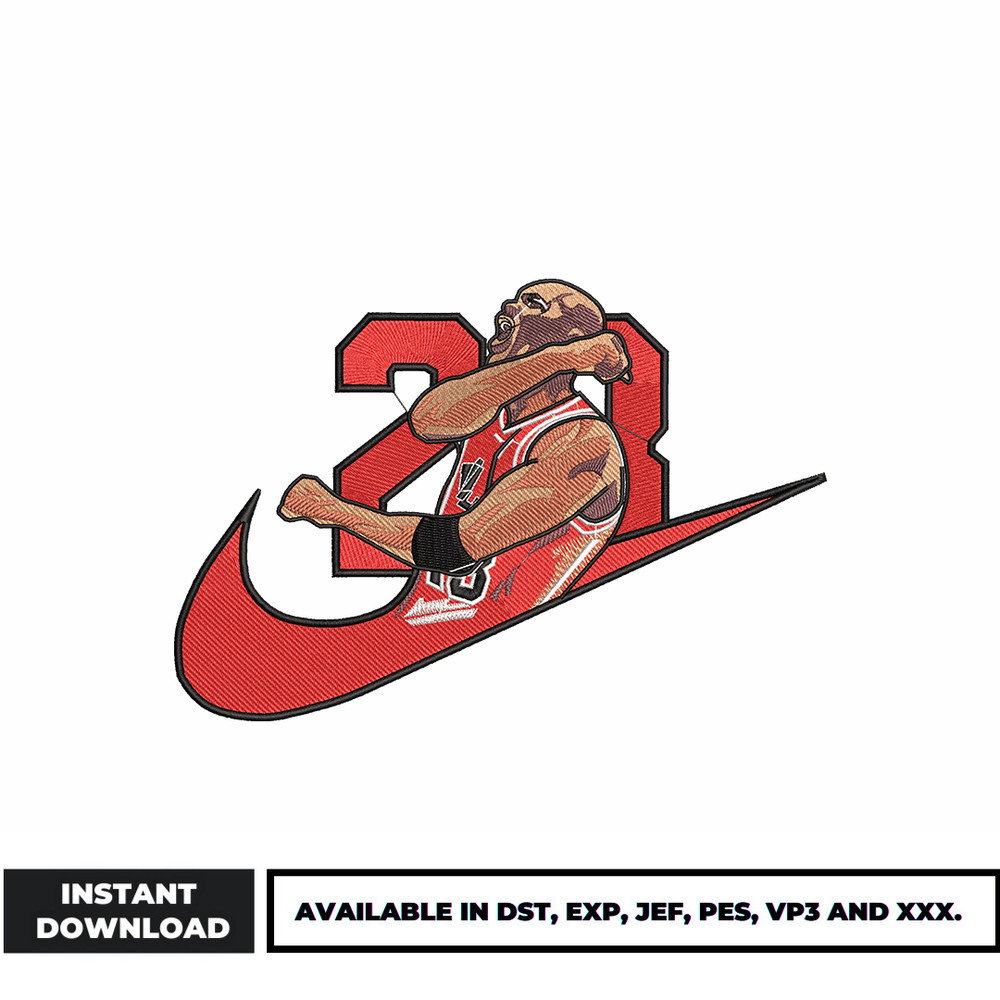 Michael jordan Nike embroidery design