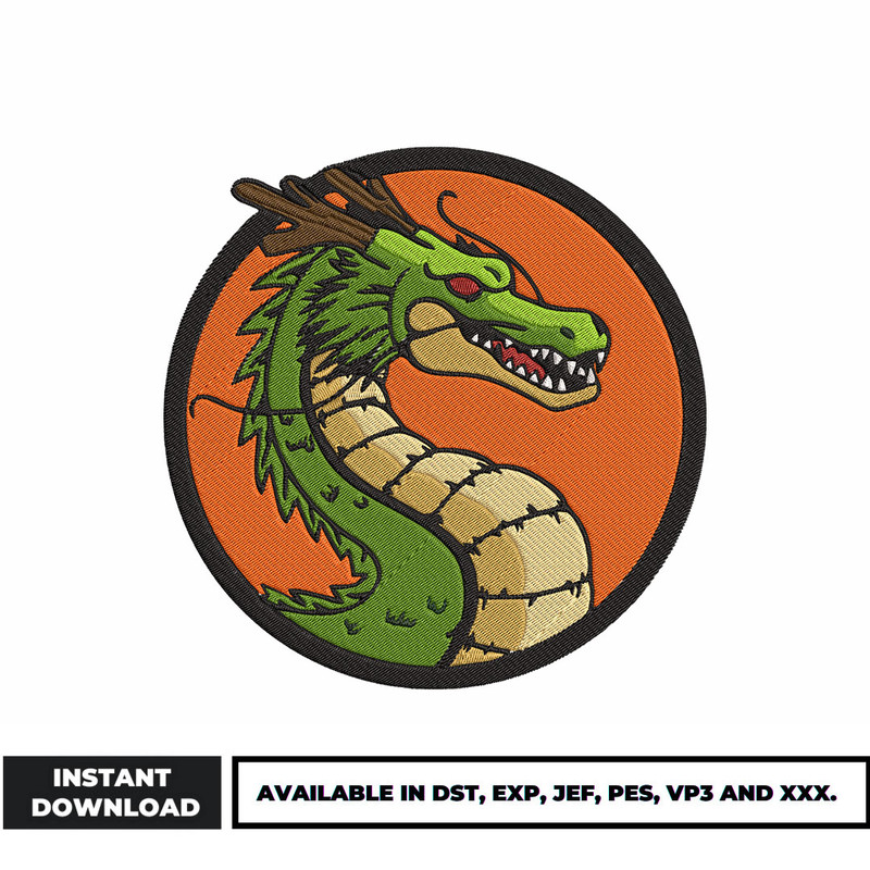 Dragon ball anime embroidery design
