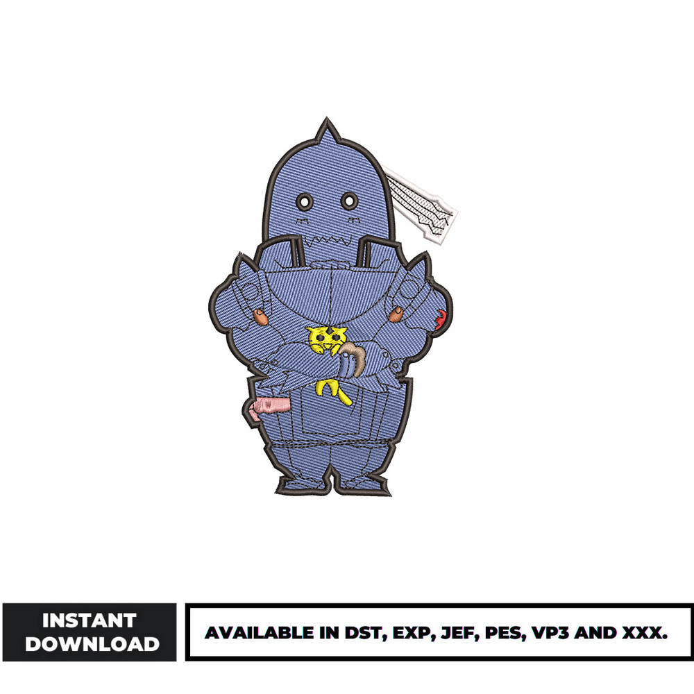 Fullmetal anime embroidery design
