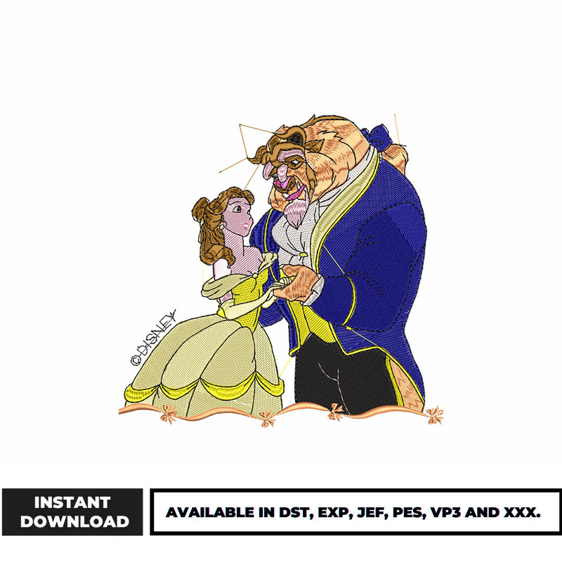 Bella x Prince anime embroidery design