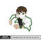 Ben 10 anime embroidery design