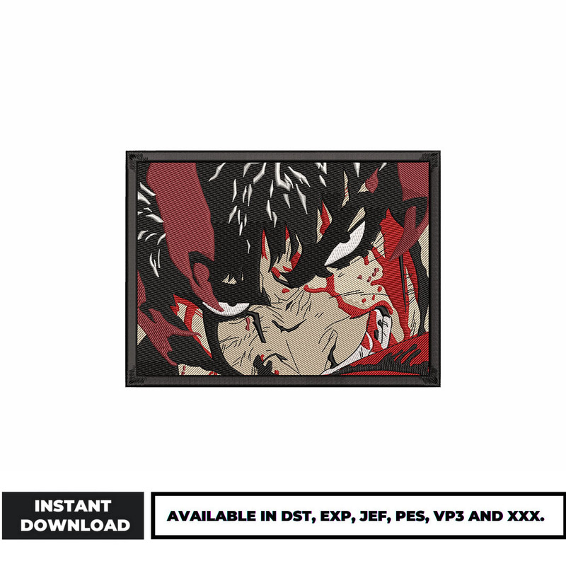 Guts box anime embroidery design