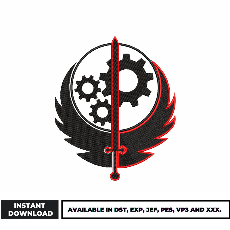 Brotherhood logo anime embroidery design