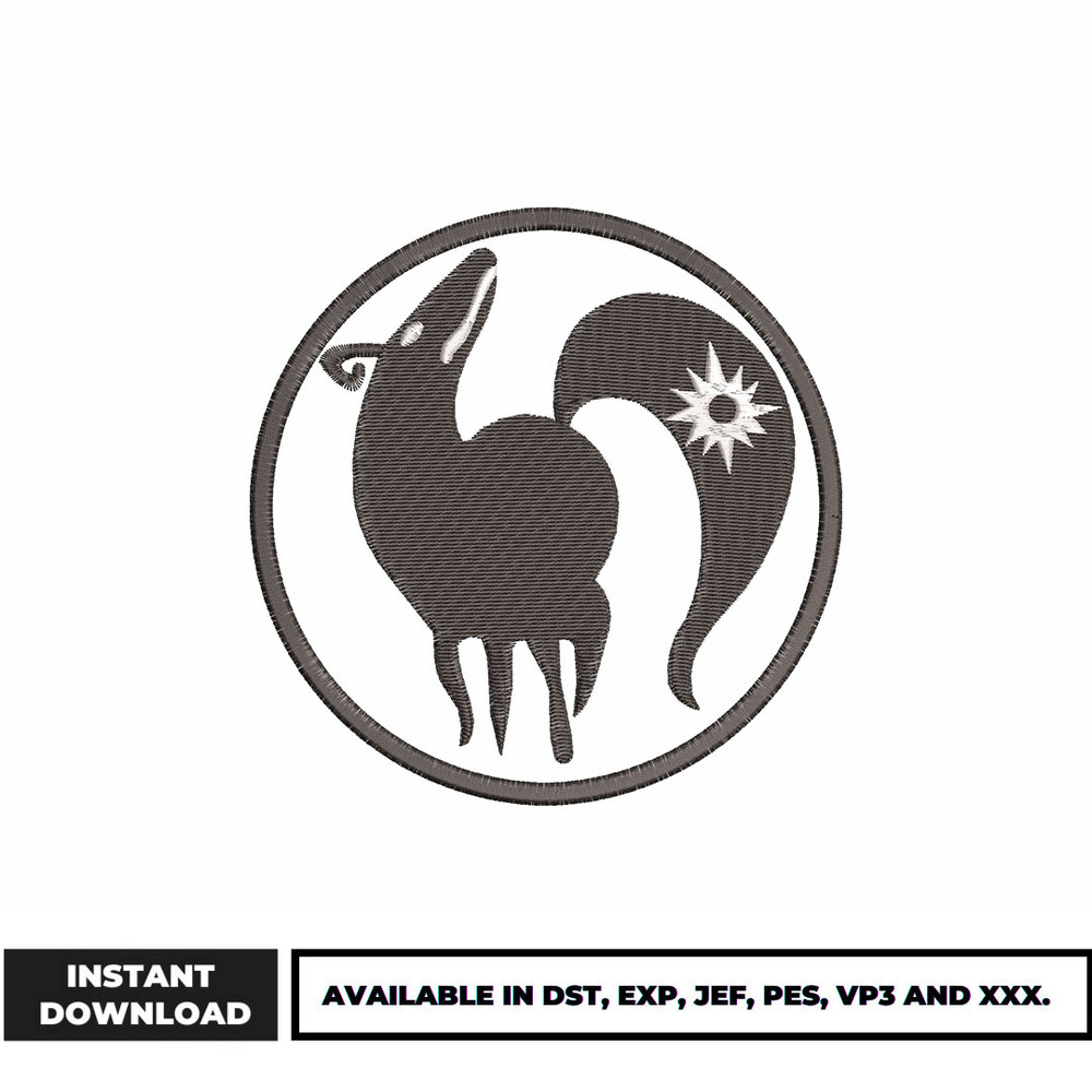 Ban tattoo anime embroidery design