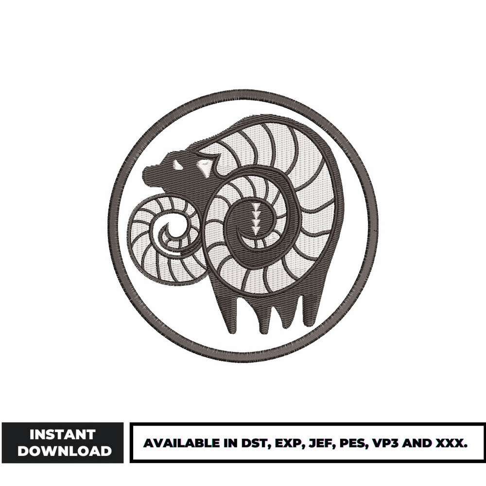 Gowther tattoo anime embroidery design