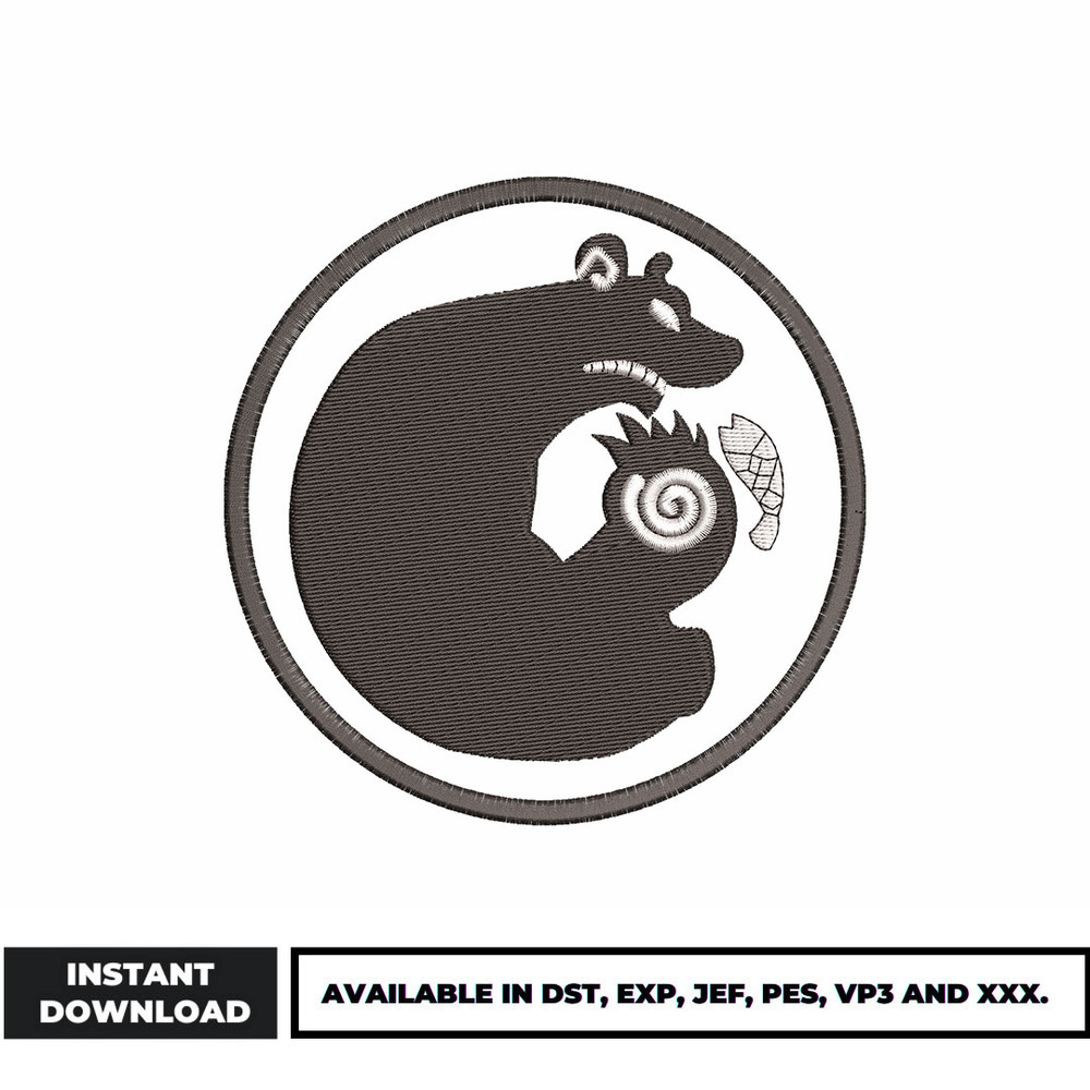 King tattoo anime embroidery design