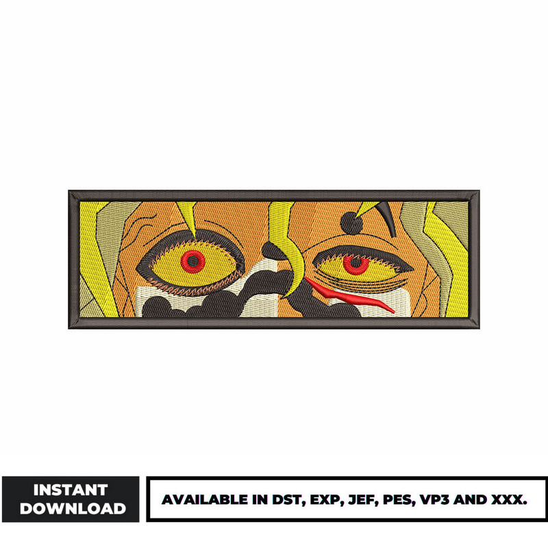Gyutaro eyes anime embroidery design