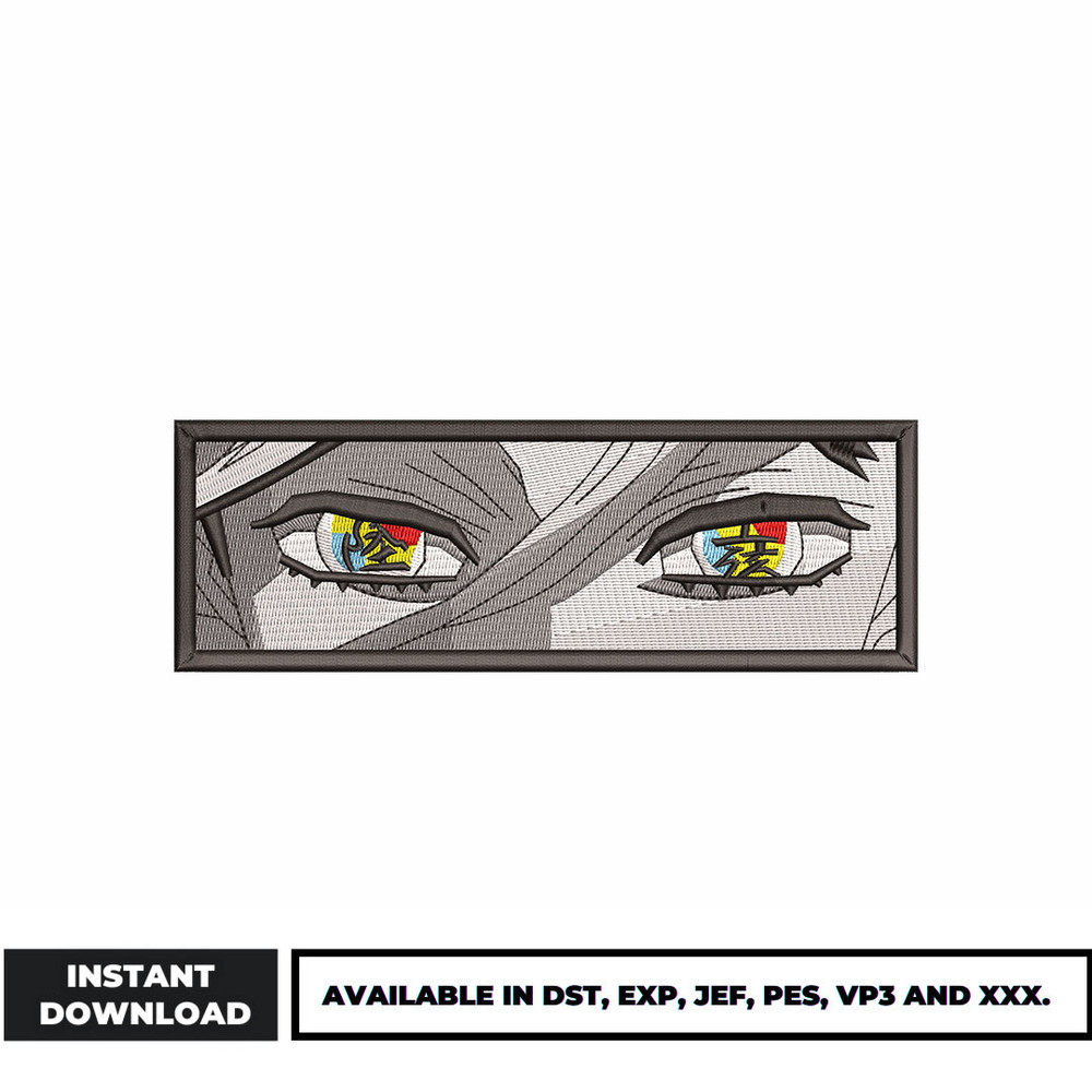 Douma eyes anime embroidery design