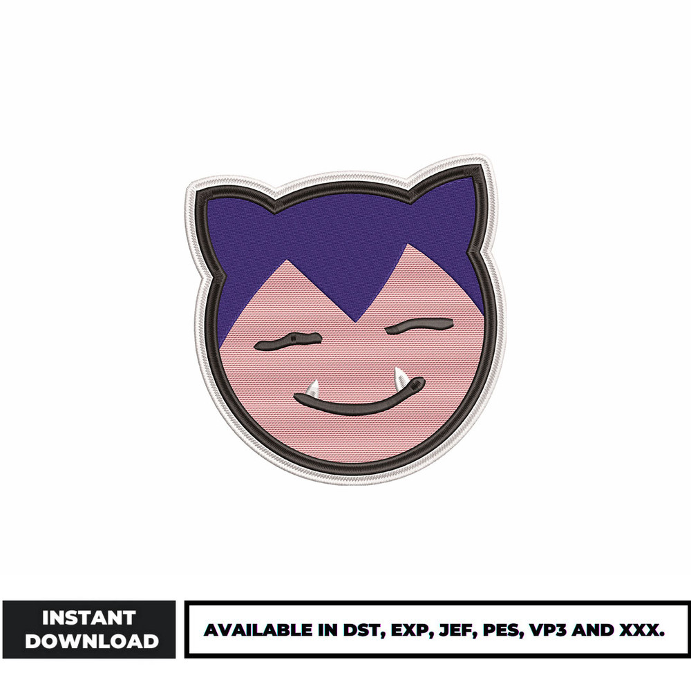 Snorlax anime embroidery design