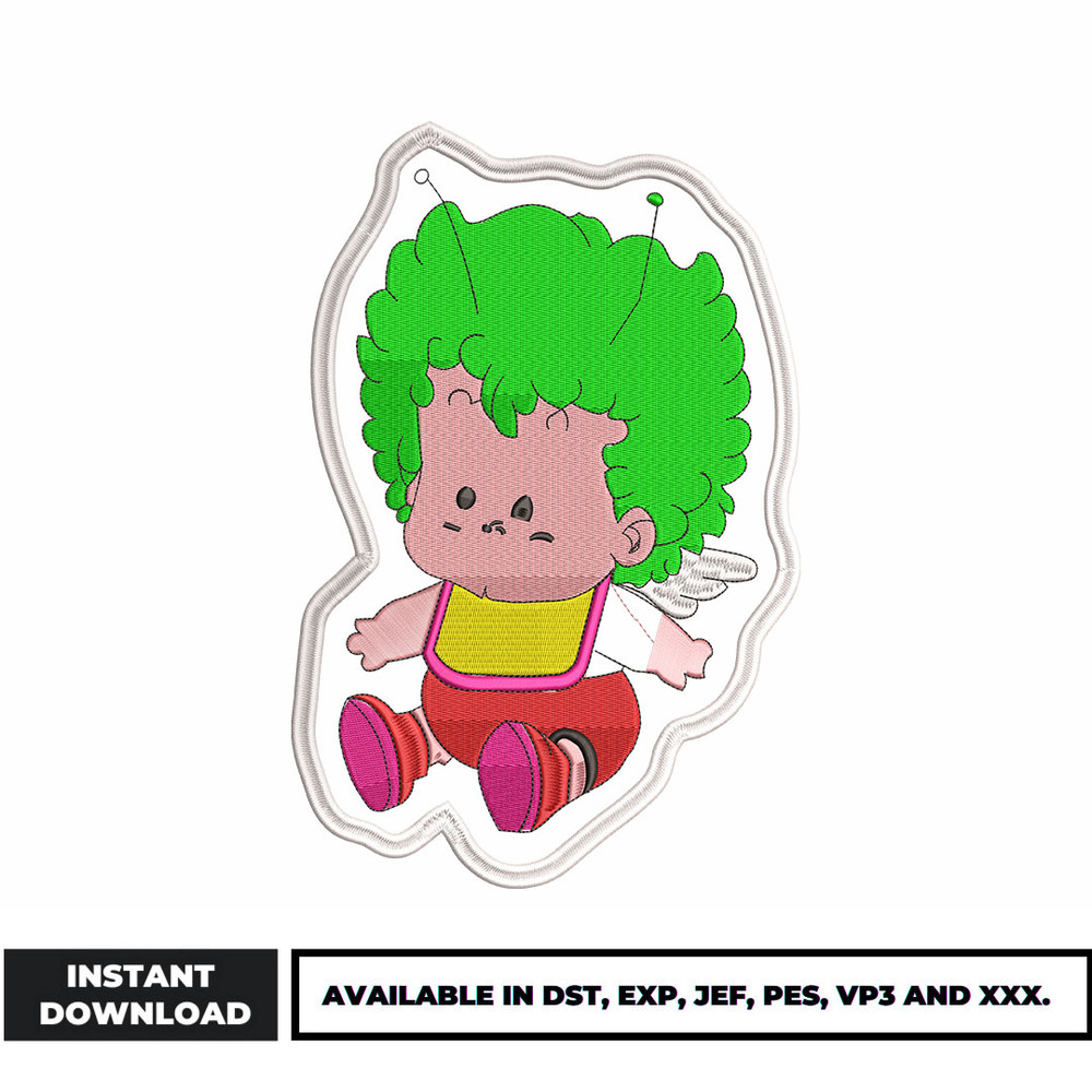 Gatchan anime embroidery design