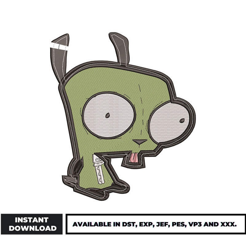 GIR anime embroidery design