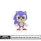 Sonic cute embroidery design