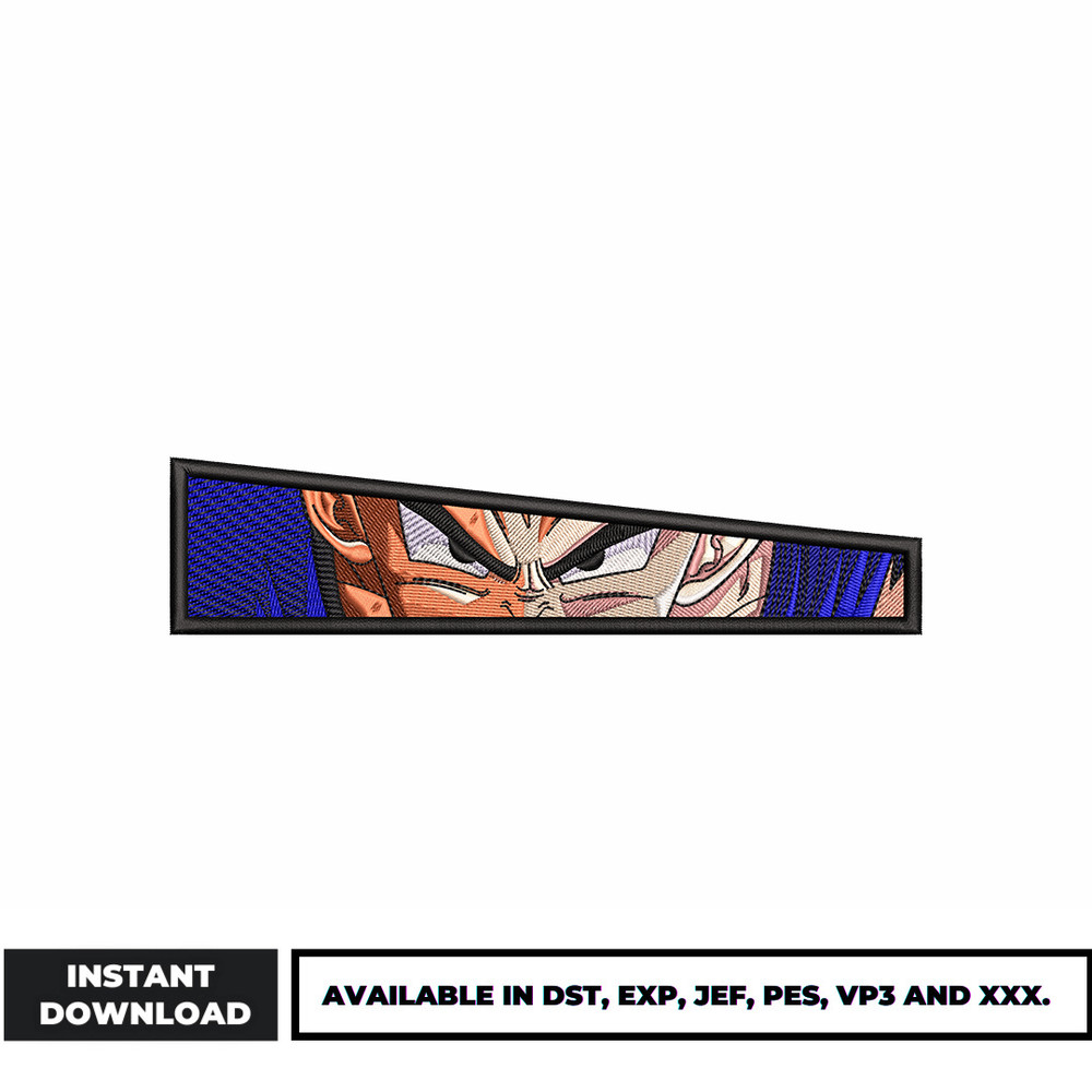 Vegeta eyes embroidery design