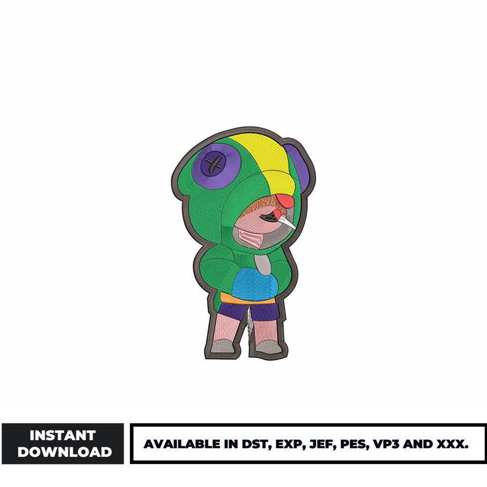 Leon Brawl embroidery design