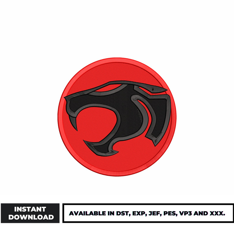 Thundercats logo embroidery design