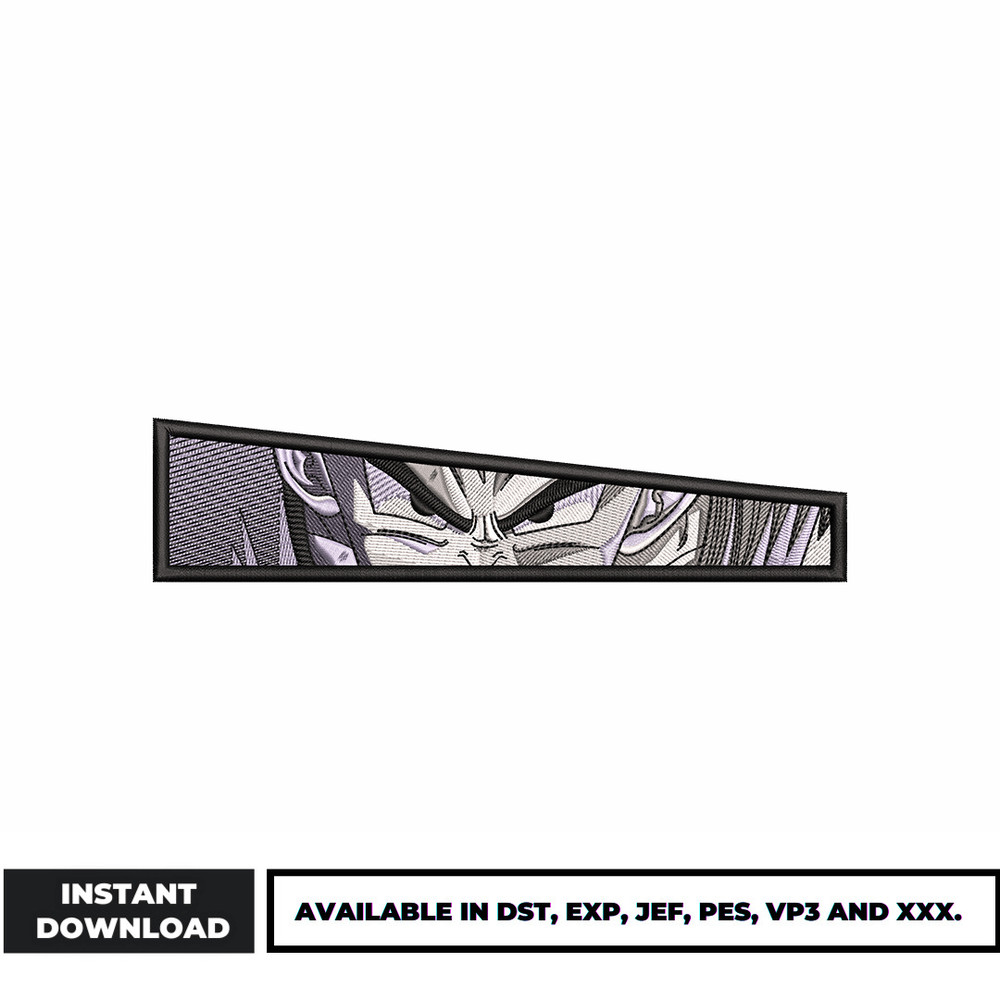 Vegeta eyes embroidery design