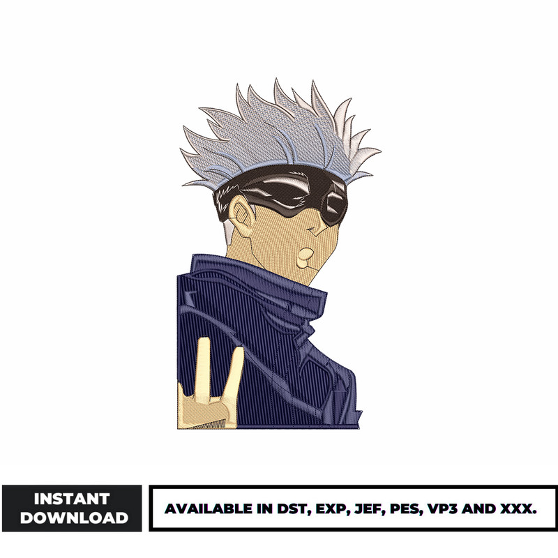 Satoru Gojo funny embroidery design