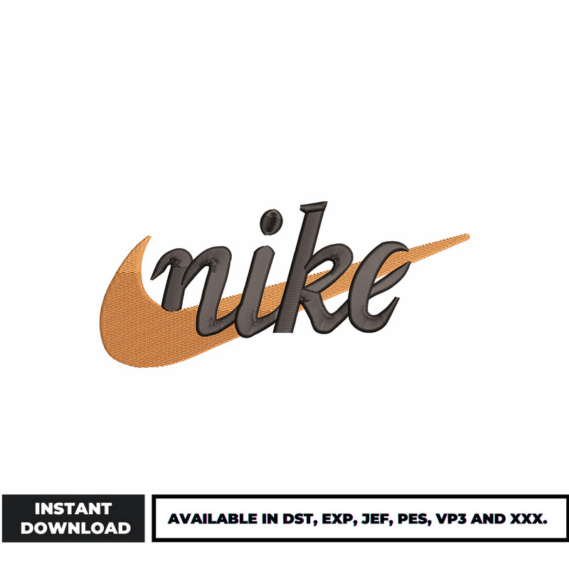 Swoosh Nike embroidery design