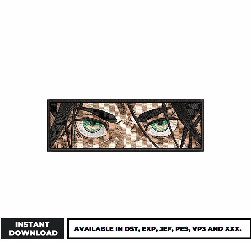 Eren Jaeger eyes embroidery design