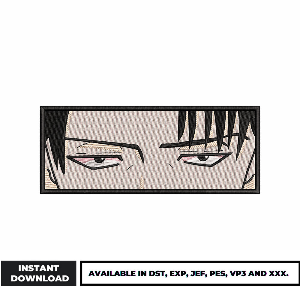 levi ackerman eyes embroidery design