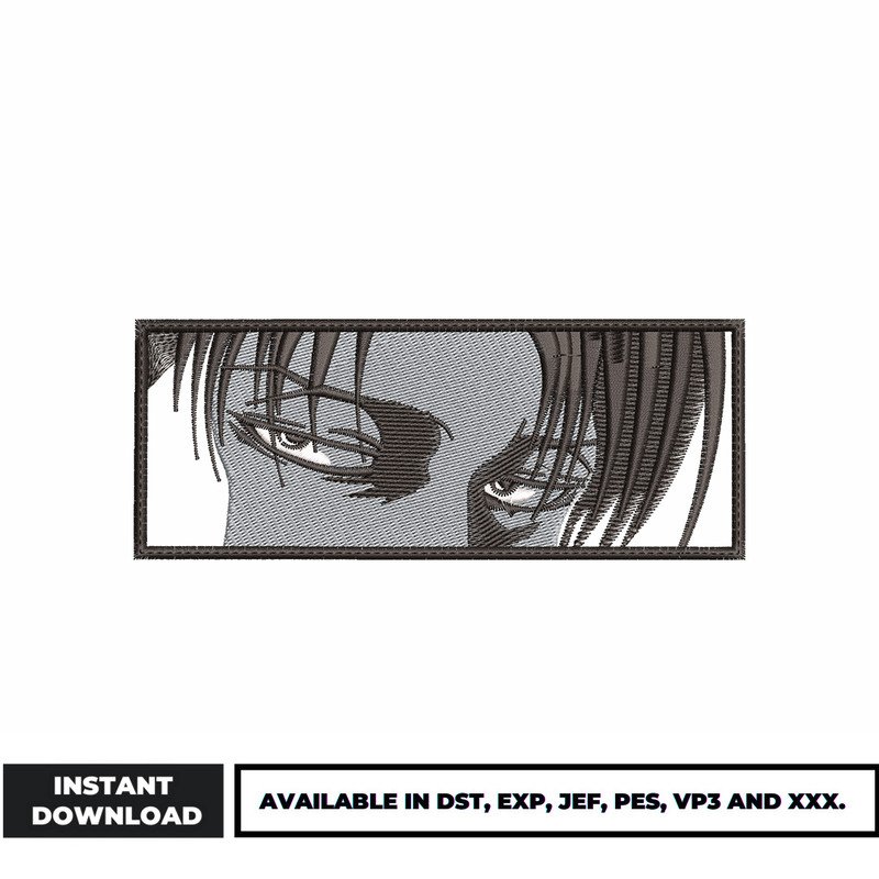 Levi Ackerman Face embroidery design