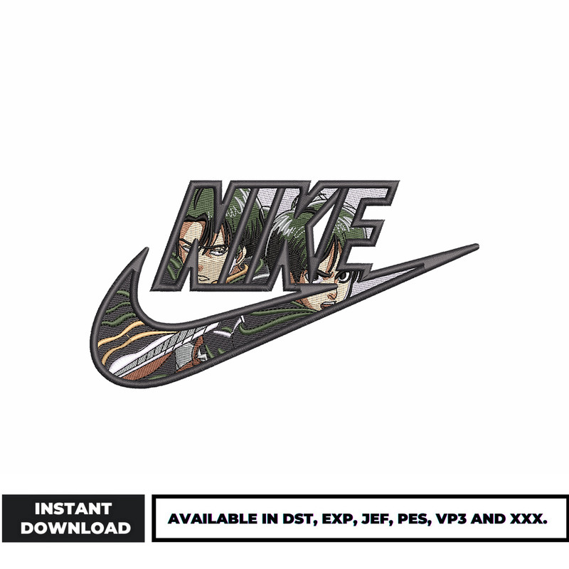Nike levi and eren embroidery design