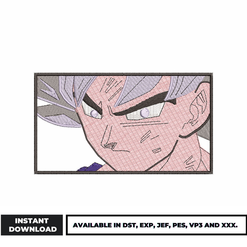 Goku MUI box embroidery design