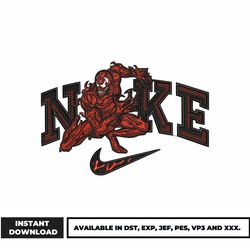 red venom embroidery design, venom embroidery, logo brand embroidery, embroidery file, instant download.