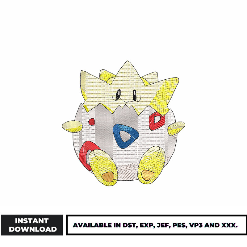 Togepi embroidery design