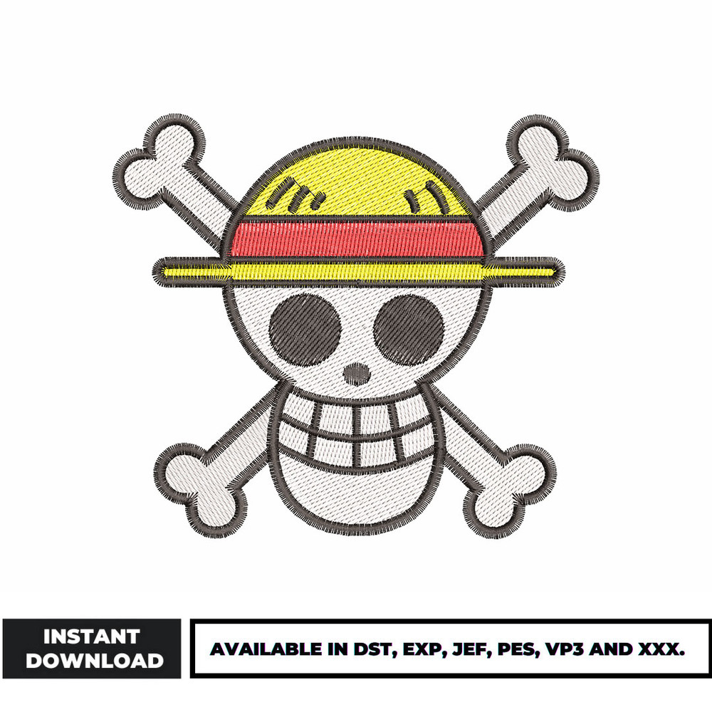 Logo one piece embroidery design