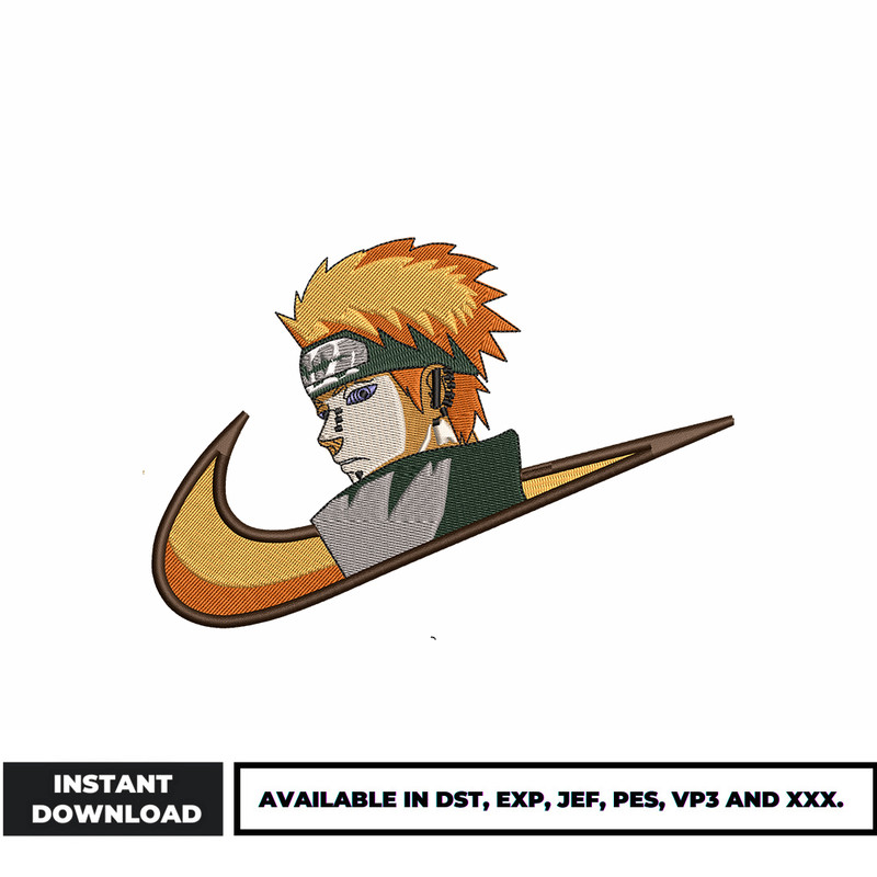 Pain naruto nike embroidery design