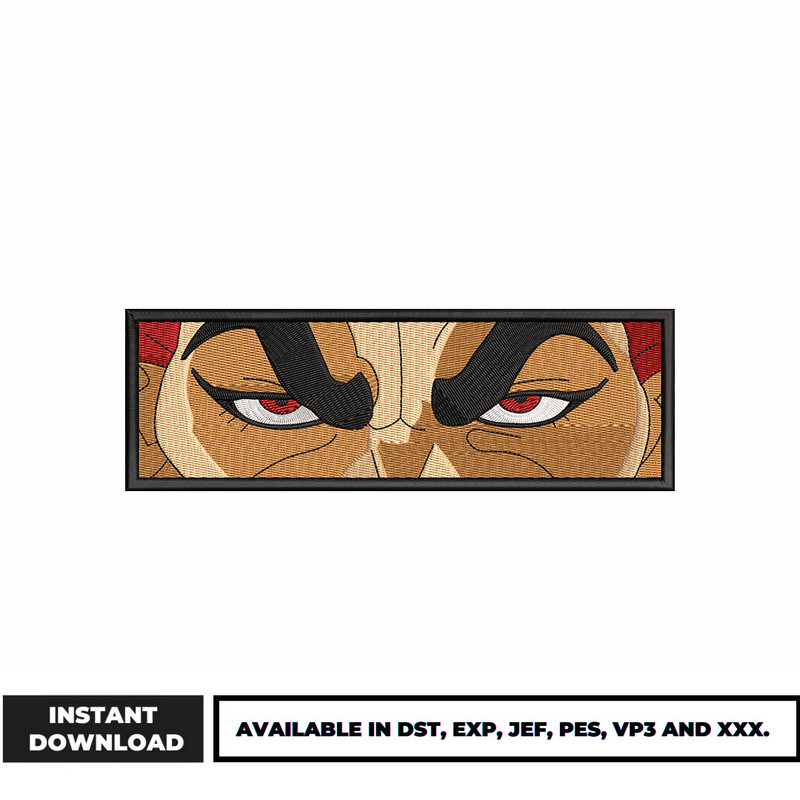 Yujiro Hanma eyes embroidery design